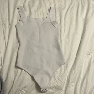 Abercrombie white knitted tank body suit